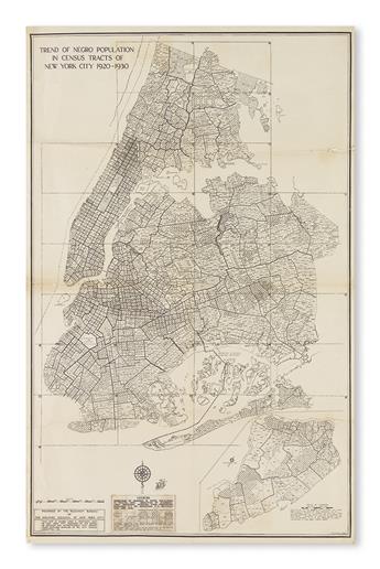 (CIVIL RIGHTS.) NEW YORK CITY. Trend of Negro Population in Census Tracts of New York City 1920-1930.